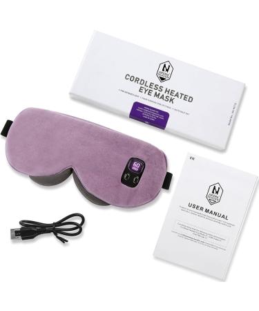 Aroma Season Heated Eye Mask Warm Eye Compress 4 Temperature Level Light-Blocking Cordless Heated Eye Mask Gift for Men Women(Purple) - Buy Online on GoSupps.com