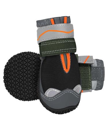 Eyin dog shoes Paw protection 2 pieces of water repellent dog shoes with non-slip sole and reflective Velcro fastener for small medium and large dogs outdoor sports black size 8 size 8: width 7.3 cm K-black water-repellent (2 pieces) - Buy Online on GoSupps.com