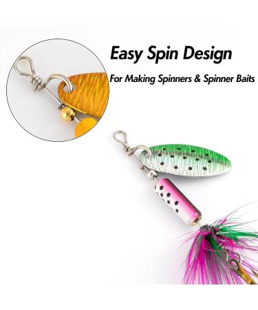 Dr.Fish 100PCs Fishing Clevis Spinner Parts - Easy Spin Spoon Spinnerbait Accessory | Inline Spinner Making for Freshwater & Saltwater | Silver #2 (1/5) - Buy Online on GoSupps.com