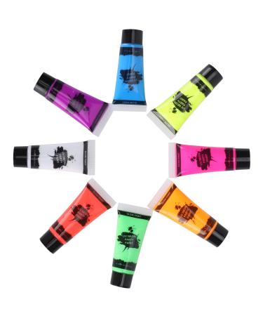 Zerodis Zerodis 10ml Body Paint Set Fluorescent Body Paint for Black Light Makeup Perfect for Festivals and Parties