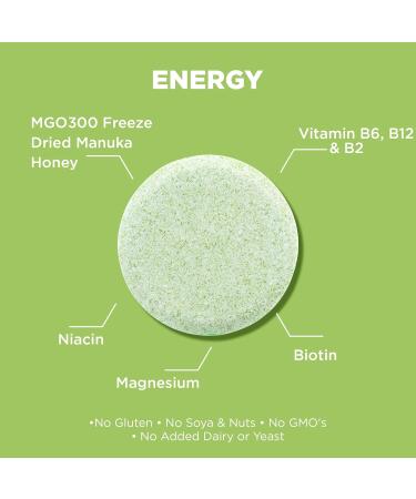 Manuka Doctor Energy Drink Supplement - Daily Energy Boost with Manuka Honey Vitamins & Minerals | Grape & Apple Flavor - 20 Effervescent Tablets - Buy Online on GoSupps.com