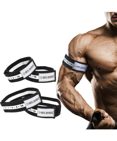 BFR BANDS Occlusion Training Bands  Slider Series Bundle  Blood Flow Restriction Bands for Lean & Fast Muscle Growth Without Lifting Heavy Weights - 1.5 inch Arm Bands and 2 inch Leg Bands