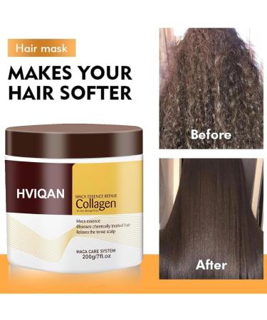 Collagen Hair Treatment Collagen Hair Mask - Conditioning Argan Oil Hair Mask - Collagen Hair Mask Essence for Dry Damaged Hair (200 Grams) 200 Grams - Buy Online on GoSupps.com