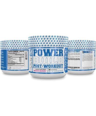 POWERBUILD Post Workout Recovery Supplement - Muscle Growth & Strength Boost - Creatine, Glutamine & More - Mixed Berry Blast 13.76 Oz - Buy Online on GoSupps.com