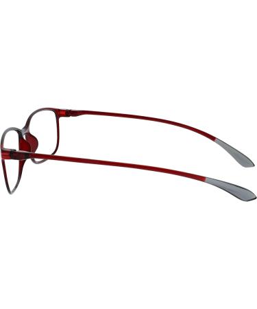 Opulize ICE Reading Glasses 2 Pack - Ultralight Crystal Gray & Dark Red Frames | +1.00 to +3.00 Diopters - Stylish & Comfortable for Men - Buy Online on GoSupps.com