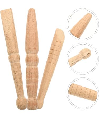 Fomiyes Wooden Acupuncture Rod & Trigger Point Massage Roller Thai Massage Tools for Reflexology & Face Care - Buy Online on GoSupps.com