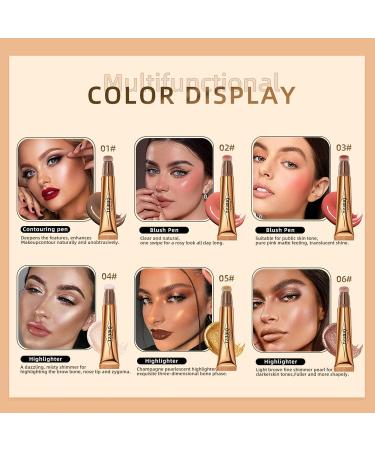Gold Liquid Highlighter Wand with Cushion Applicator - Long Lasting Shimmer Finish Makeup Stick for Face Illumination - Buy Online on GoSupps.com