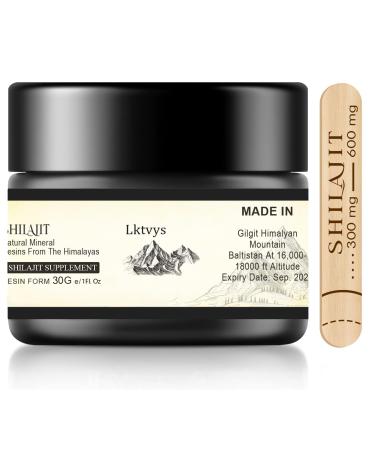 Lktvys Himalayan Shilajit 30 g 500 mg Per Serving Shilajit Supplement Shilajit Resin Enriched with Over 85 Essential Micronutrients Supports Energy & Vitality Pure Shilajit for Men and Women