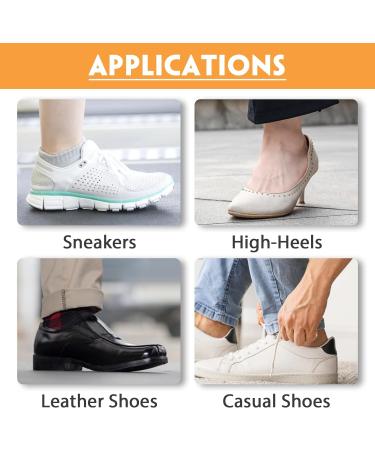 4 Pairs Self-Adhesive Shoe Heel Repair Kit for Kids - Black Patch Inserts for Sneakers - Big & Small Pieces Included - Buy Online on GoSupps.com