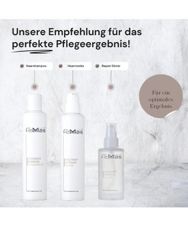 FemMas Pure Instant Repair Mask | 200ml | Repairing Hair Mask for Damaged Hair Structure | Silk Like Hair | Vegan & Cruelty Free - Buy Online on GoSupps.com