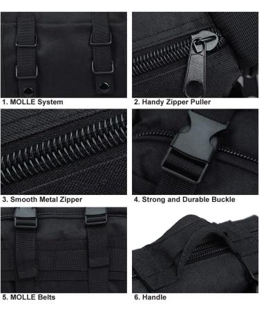 BraveHawk OUTDOORS Bike Handlebar Bag - Water Resistant 900D Nylon Oxford Waist Bag for Cycling - Black Medium - Buy Online on GoSupps.com