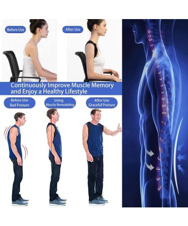 DERJLY Posture Corrector - Adjustable Upper Back Support for Men and Women, Comfortable Back Straightener for Improved Posture and Pain Relief (Black) - Buy Online on GoSupps.com