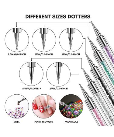 Makartt 5PCS Dual-End Nail Art Brush Set - Multifunctional Detail Brushes for Flowers, Leaves, and Gel Paint Designs - Buy Online on GoSupps.com