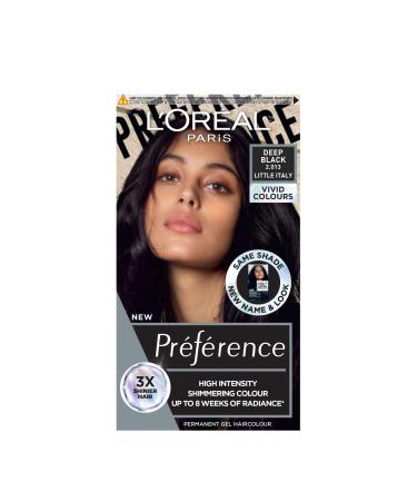 L'Or al Paris Permanent Hair Colour Long-Lasting Shine and Intense Colour For up to 8 Weeks Preference Vivids (Colorista) Deep Black 2.01 x1 pack 2.01 DEEP BLACK ENG - Buy Online on GoSupps.com