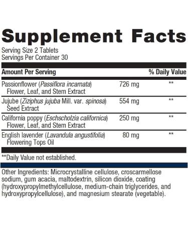 Metagenics Tran Q Sleep  for Stress Management & Sleep Support with California Poppy English Lavender & Passion Flower Herb 60 Tablets - Buy Online on GoSupps.com