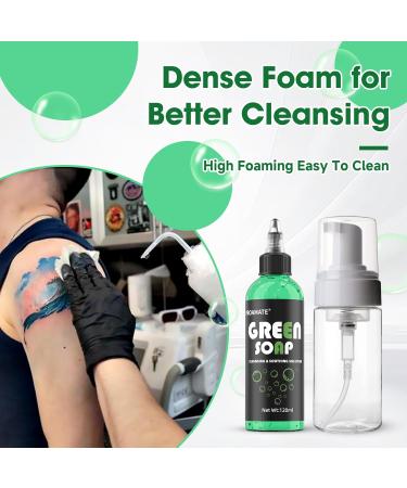 Savon de tatouage vert 120 ml avec bouteille en mousse fournitures de tatouage pour piercings de tatouage quipement propre pour la peau - Buy Online on GoSupps.com