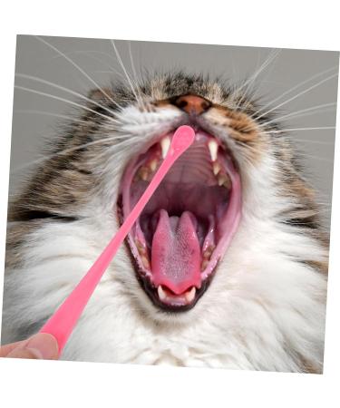 FOMIYES 2pcs Oral Tooth Tools Teeth Cleaners Soft-bristle Dog Cleaning Puppy Home Pets Pet Portable Cat 1 count (Pack of 1) Pink - Buy Online on GoSupps.com