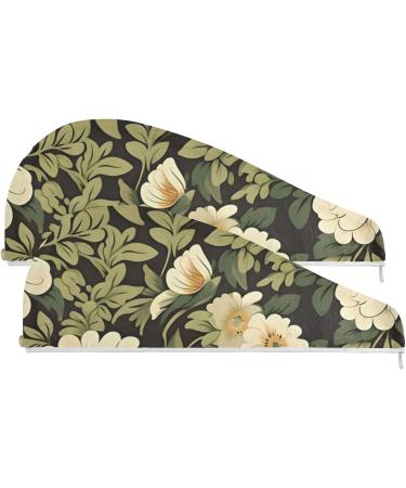 Daisy Hair Towel 2 Pack | Super Absorbent Quick Dry Hair Turbans | Ultimate Hair Drying Solution for Women & Girls - Buy Online on GoSupps.com