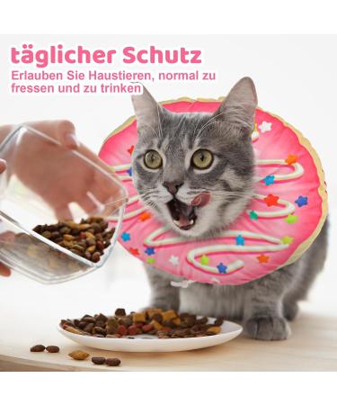 Adjustable Soft Cat Collar | Anti-Bite Protective Donut Collar for Kittens & Puppies | Post-Surgery & Injury Relief (Rosa-L) - International Shipping Available - Buy Online on GoSupps.com