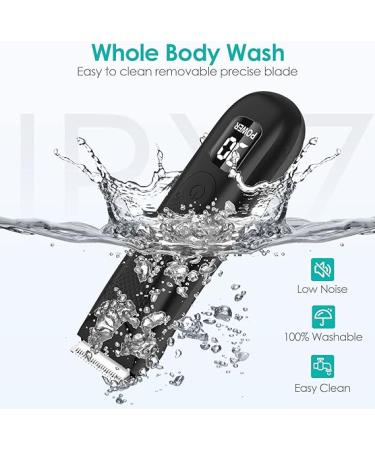 ATESON Body Hair Trimmer for Men with Charging Dock - Electric Beard & Pubic Hair Trimmer - Waterproof Body Groomer Ball Shaver with Light - Buy Online on GoSupps.com
