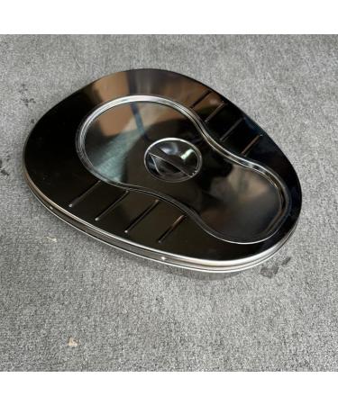 Stainless Steel Bedpan with Lid Stainless Steel Bed Pans for Elderly Smooth Contoured for Male Female Bed-Bound Patient Personal Care - Buy Online on GoSupps.com