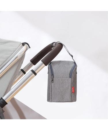 Baby Bottle Thermal Bag - Waterproof Insulation Tote for Breast Milk Storage - Gray - Buy Online on GoSupps.com