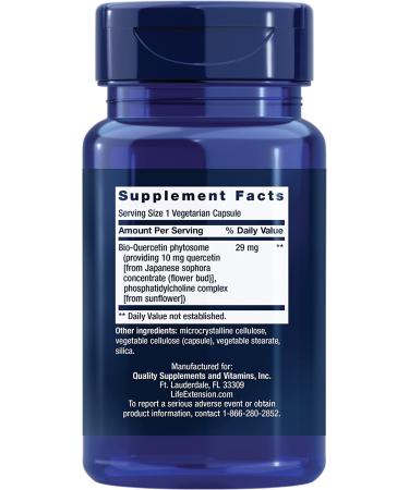 Buy Life Extension Bio-Quercetin 30 Vegetarian Capsules | Antioxidant Supplement for Health - Buy Online on GoSupps.com