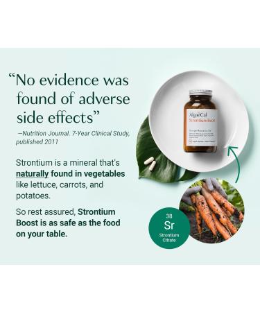 AlgaeCal Strontium Boost: Natural Trace Mineral Supplement for Bone Density - 680mg - Easy to Swallow - Dairy & Gluten-Free - NonGMO - 3 Pack - Buy Online on GoSupps.com