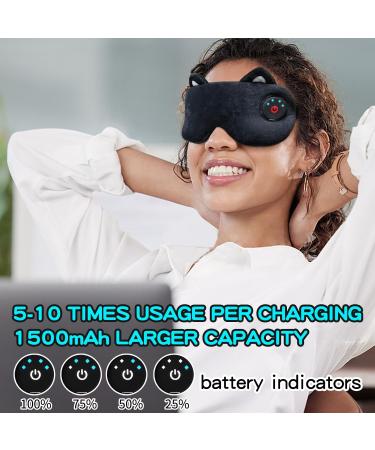 Buy Cordless Heated Eye Mask for Women | USB Rechargeable Sleep Eye Pad - Warm Compress for Dry Eyes & Stye Relief | Portable Electric Gift (Black - Buy Online on GoSupps.com