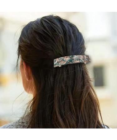 Rectangular Acetate Hair Clips - French Style Hair Accessories for Thin & Thick Hair (Set of 4) - Shop Internationally - Buy Online on GoSupps.com