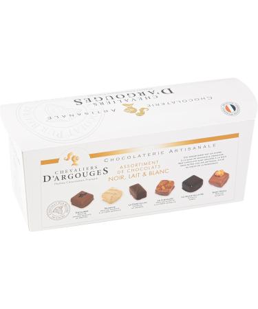 CHEVALIERS D'ARGOUGES French Master Chocolatiers - Assortment of dark chocolates 70% milk 33% and white - Ballotin tastin - Buy Online on GoSupps.com