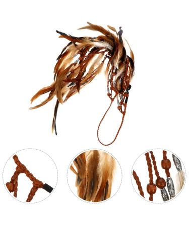 Frcolor Indian Feather Headband | Bohemian Hair Accessories & Festival Headwear | Yellow Feather Headdress - Buy Online on GoSupps.com