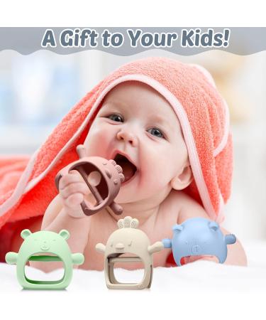 Treela 6 Pcs Baby Teething Toys - Silicone Teether Mitten for Babies 0-6 Months - Anti-Drop Chew Toys - Cute Color - Newborn Breastfeeding Needs - Buy Online on GoSupps.com