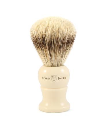 Edwin Jagger 1EJ287 Medium Super Badger Shaving Brush Imitation Ivory for use with Shaving Cream or Soap for Men