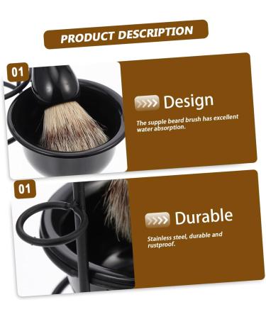 3 Sets Beard Care Kit | Wear-Resistant Beard Brush & Shaving Cup | Men's Shaving Accessories for Home Use - Buy Online on GoSupps.com