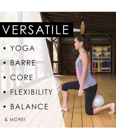 Live Infinitely 9 Barre Pilates Ball Set | Anti-Burst Mini Ball with Hand Pump | Yoga & Exercise eBook Included | Silver | Mesh Carrying Bag - Buy Online on GoSupps.com