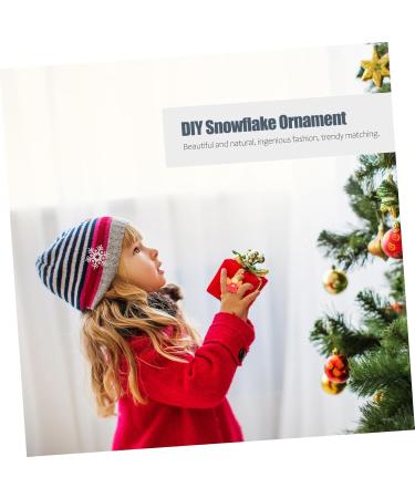 Zerodeko 60 Pcs Christmas Snowflake Stickers Tiara Snowflake Crafts DIY Snowflake Ornament Silver Onion - Buy Online on GoSupps.com