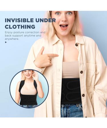 KKM Back Brace Posture Corrector for Men & Women | Adjustable Support for Neck Shoulders & Back | Scoliosis & Hunchback Relief - Buy Online on GoSupps.com