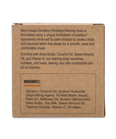 Mens Soap Company Shaving Soap 4.0 oz Refill Puck | Natural Vegan Ingredients | Shea Butter & Vitamin E | Thick Lather for Skin Protection - Buy Online on GoSupps.com
