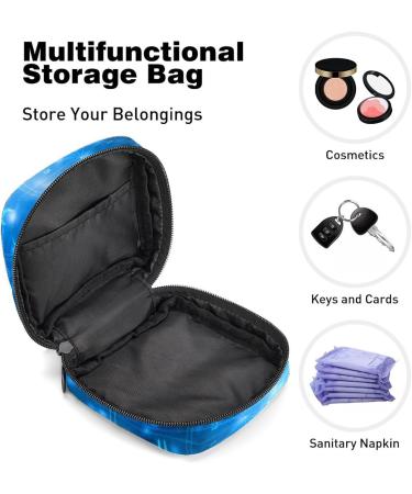 GIAPB Period Bag | Sanitary Napkin Storage Pouch | Blue Zodiac Design | Travel Makeup Organizer - Buy Online on GoSupps.com
