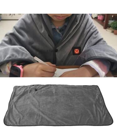 USB Heated Scarf & Soft Plush Heating Oversubs - 3 Heating Levels for Home & Camping - Winter Essentials - 80 x 140 cm - Gray - Buy Online on GoSupps.com