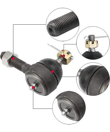 Club Car DS Golf Cart Ball Joint Kit Set of 3 Tie Rod Ends (1976-2008) | Includes Grease Fittings - Buy Online on GoSupps.com