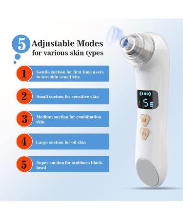 Hohotti Blackhead Remover Vacuum with Camera | USB Rechargeable Pore Vacuum for Face | 6 Suction Heads & 5 Modes | Acne Extractor Tool Kit - Buy Online on GoSupps.com