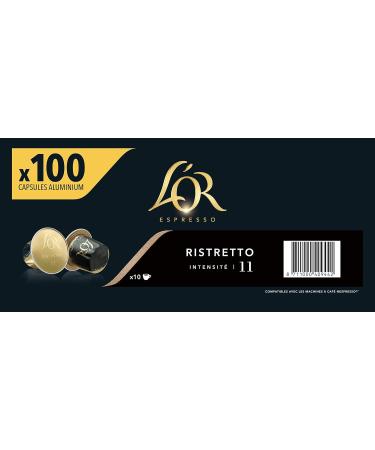 L'OR Caf Espresso Ristretto Intensity 11 3 Packs of 100 Aluminum Capsules Compatible with Nespresso * 300 Units - Buy Online on GoSupps.com