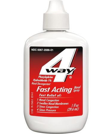 4-Way Fast Acting Nasal Spray 1 fl.oz. - Pack of 3 Bottles - Buy Online on GoSupps.com