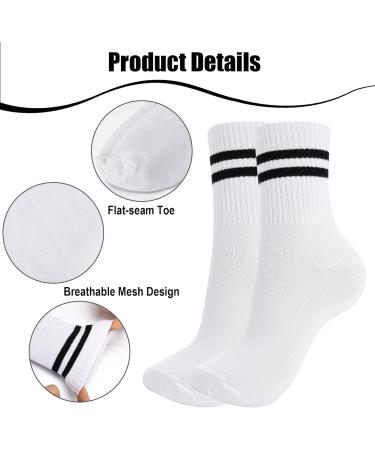 Buy Utensilsto Women's Sports Socks - 6 Pairs of Tennis & Striped Cotton Socks (Size 38-43) - Comfortable & Stylish - Buy Online on GoSupps.com
