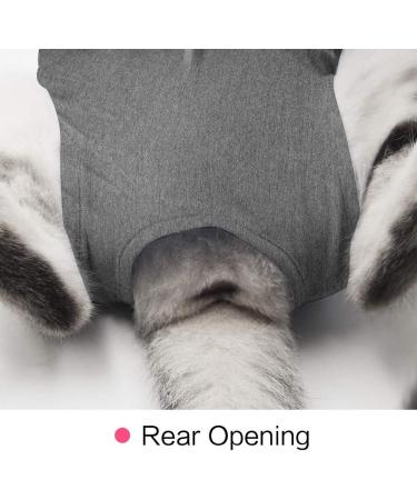 Lianzimau Katzenbody - Soft Anti-Licking Post-Op Clothing for Cats & Dogs | E-Neck Band | Gray | M Size - Buy Online on GoSupps.com