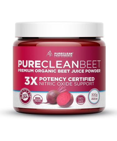 PureClean Beet - Organic Beet Root Juice Powder with Nitric Oxide for Stamina & Energy | Nutrient-Rich, Vegan - Supports Cardiovascular & Immune Health for Athletic Performance 300g, 30 Servings 10.6 Ounce (Pack of 1) - Buy Online on GoSupps.com