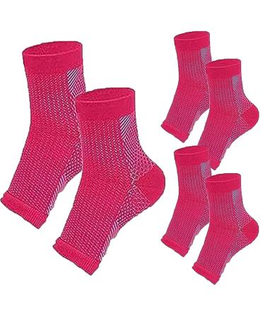 Plotage orthopedic compression stockings for women and men neuropathy socks breathable anti-slip-up socks with a sprained ankle and arthritis pink m m pink pink