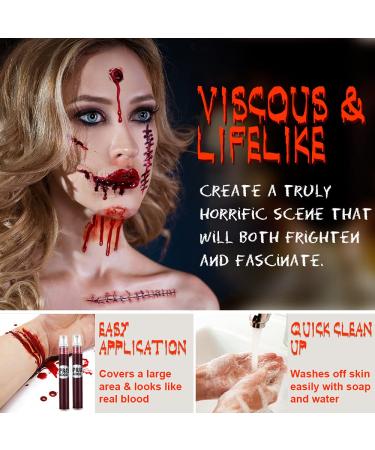 Buy Halloween Fake Blood Spray Makeup - Washable Zombie & Vampire Blood for Costumes | Realistic Blood Splatter | 0.68 Ounce - Buy Online on GoSupps.com